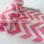 Lovey Baby Girl Chevron Stroller Blanket