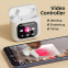 High Quality Tws Earphone Mini Earbuds BT5.3 Headphone K1 Touch LCD Screen Noise Cancelling Earphones With Power Bank
