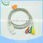 High quality ECG M1673A snap type 3 leadwires ECG cable