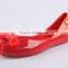 2015 new design crystal pvc jelly shoes comfortable flats melissa sandals plastic footwear with butterfly