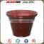 Professional OEM garden decoration red fiberglass flowerpot