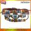Ethnic Black Adjustable Leather Punk Bracelet Evil Eye Feather Charm
