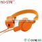 stereo orange headphone high quality headphone with free sampels can be provided