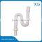 PP&PE flexible wash basin drain hose/plastic flexible corrugation hose for basin sink/ABS waste hose