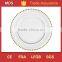 Clear glass charger silver gold hobnail wedding belmont wholesale beaded plate