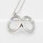 DIY stainless steel silver Pendant Photo Frame photo locket pendant necklace
