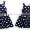 British Style Baby Girls Cotton White Spot Vest Casual Sundress