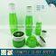 Luxury Cosmetics Packaging Green Colored Cosmetic Glass Bottle and Face Cream Jar