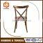 Factory Direct Sales Transparent Antique Wooden Cross Back Bar Chair