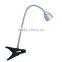 Factory supply 3W clip gooseneck eye-protection led desk lamp student reading lamp