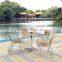 Garden using modern design aluminum wooden set