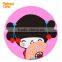 Menufacture Cute Soft Pvc Bespoke Coasters Girl Silicone Mats Pink girl Pads