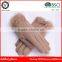 Helilai BSCI Factory Ladies Pretty Red Fur and Lace Cuffed Women Wool Gloves