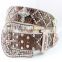 2015 Hot Sell Western cowgirl bling rhinestone leather belt with conchos and studs                        
                                                Quality Choice
