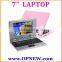 Cheap 7 inch dual core notebook PC wm8880 laptop Android 4.4 with WIFI HDM RJ45 USB port netbook 6 colors for kids