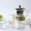 500ml  china supplier resuable wholesale glass teapot with stainless steel strainer/infuser