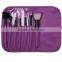 purple wood handle personalized makeup brush set