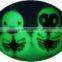 carnival gift duck glow in dark skull duck glowing halloween duck