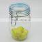 900ml Clear Glass Candy Cookie Jar with Glass Lid and Silicon Ring