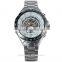 sewor silver stainless steel mens automatic wrist watch casual bracelet mechanical watch