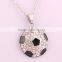 European Fashion Jewellery Sports Memorabilia Circle Football Alloy Diamond Necklace