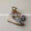 Wedges shoes woman 2016 heel jute sole shoes stripe woman wedge shoe