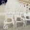 Luxury White Wood Louis XV Chair