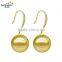 perfect round good shape 10-11 round gold jewel women natural pearl earring findings