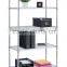 5 Tier Chrome Mobile Shelf Unit Metal Rack Metal Cabinet Wheels