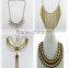 High quality 3 row charm necklace women accessories jewelry