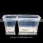 Disposable pp plastic microwave safe food container 2 compartments takeaway food container