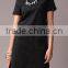 Pretty Steps 2016 Sexy Elegant High Quality Round Collar Dress Black Short Sleeve Lace Dress for Woman