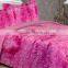 China Factory Rose Design Warm Faux Fur Fire Blanket Throw