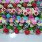J51504 PE rose with plastic leaf headband with color silk ribbon ,bridal crown flower headband