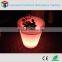 Manufacturer PE LED square flower pot/PE led bucket with remote control 16 mix changeable colors Die80*H80CM