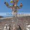European style Marble Garden lady with lamp sculpture