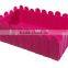 Pink picket fence container mini garden pot