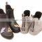 Special grey solid color unique design short rain boot for women female lady wellies wellington rain boot rainboot