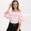 2017 Women off Shoulder New Summer Cotton Blouse Designs