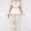 Guangzhou clothing factory women maxi dress latest design lace dress