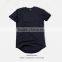 Customized Cheap Men O-neck Short Sleeve Long Line T-shirt
