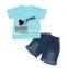 Eco-friendly Fancy baby tops latest design Baby boy clothing set Pictures of short skirts and tops