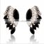 USA& European style angel wings stud earrings luxury rhinestone angel wings stud earrings for her gifts 2016