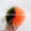 Myfur Multicolor Customize Size Colorful Dazzles Dyed Raccoon Fur Pom Poms