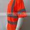 100%polyester ANSI Hi Vis sew-on reflective tape wholesale warning t-shirt