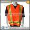 Hi-vis Orange Oxford 3 Snaps Closure Reflective Vest