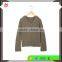 Customed Olive Green Shinny Long Sleeve Buttons Closured Cashmere Cardigan for Little Girls