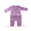 Lovely baby girls single jersey L/S romper100 cotton with floral design romper for small baby