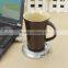 New Arrival Wired Muti-function Tea Coffee Cup Mug Warmer Heater Office Pad With 4 Port Hub USB Gadget For PC For Mac