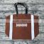 2017 new design canvas football baseball softball tote bag for mom sports tote purse stitching women cotton canvas bags